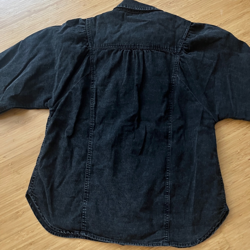 Black Denim Button Down - image 2